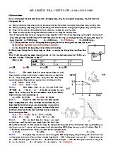 Đề kiểm tra 1 tiết học kỳ 1 môn Vật lý Lớp 11 - Đề 2 - Năm học 2019-2020